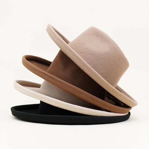 Olive & Pique Owen Pencil Brim Wool Felt Rancher Hat in Cream/Beige main image 11